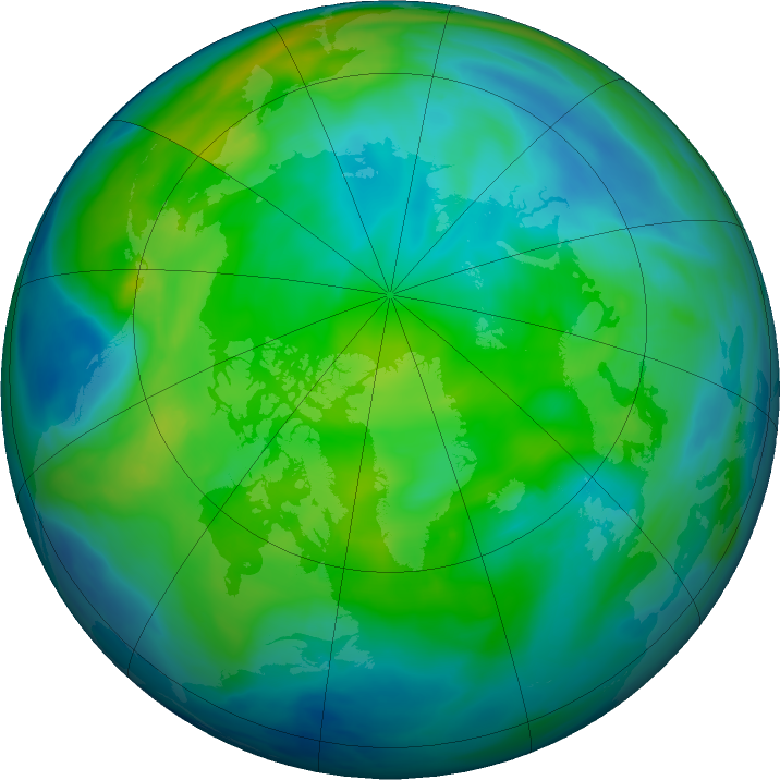 Arctic ozone map for 23 November 2020
